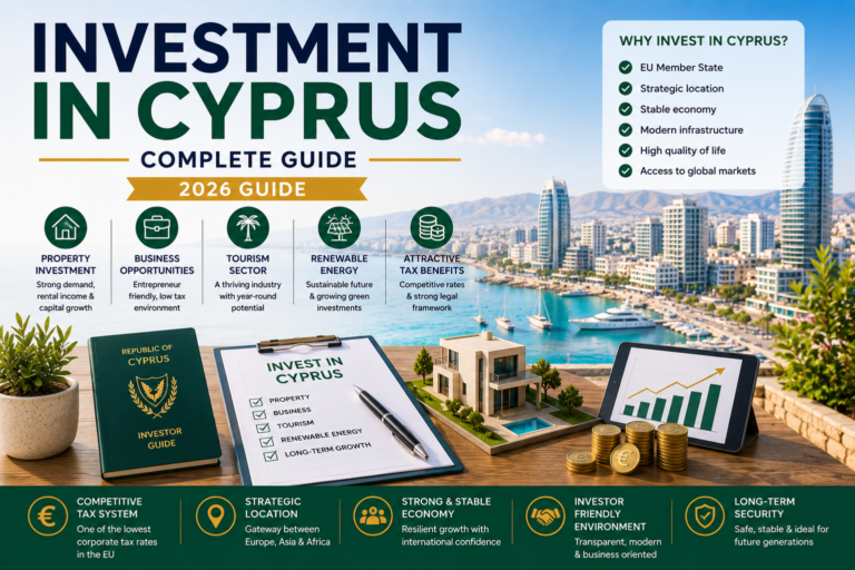 Investment in Cyprus guide 2026 covering property business tourism and investment opportunities